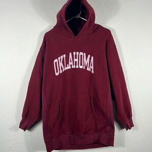 🔥🏈 Vintage OKLAHOMA SOONERS Heavy Quality Hooded Sweatshirt Women Sz XXL